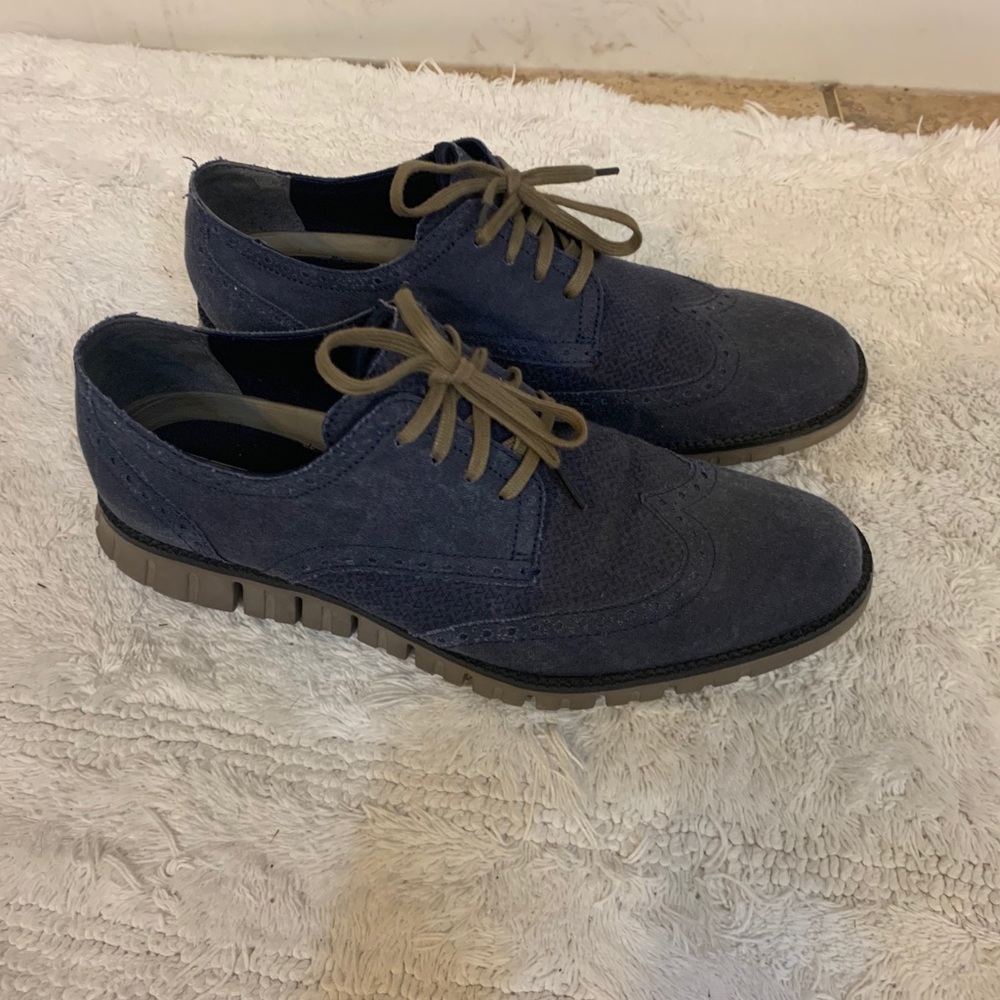 Cole Haan size 11 zero grand blue dress shoes